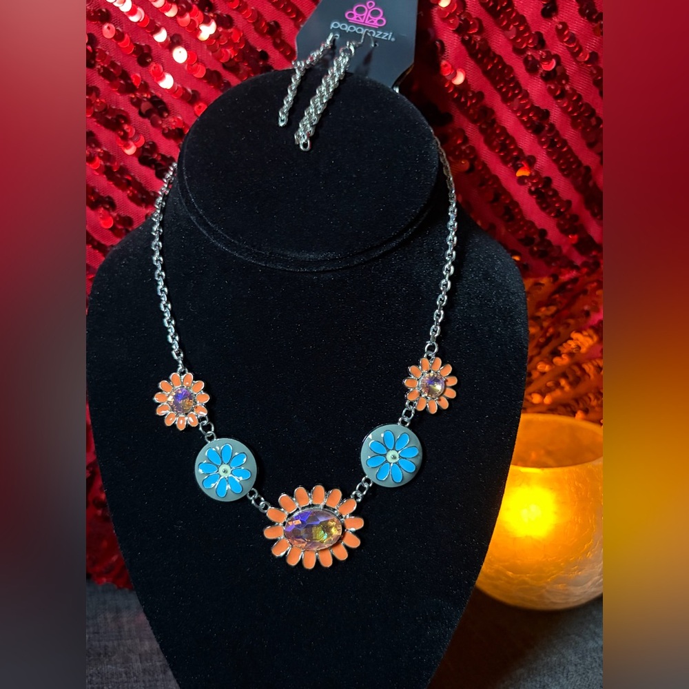 Colorful Floral Statement Necklace